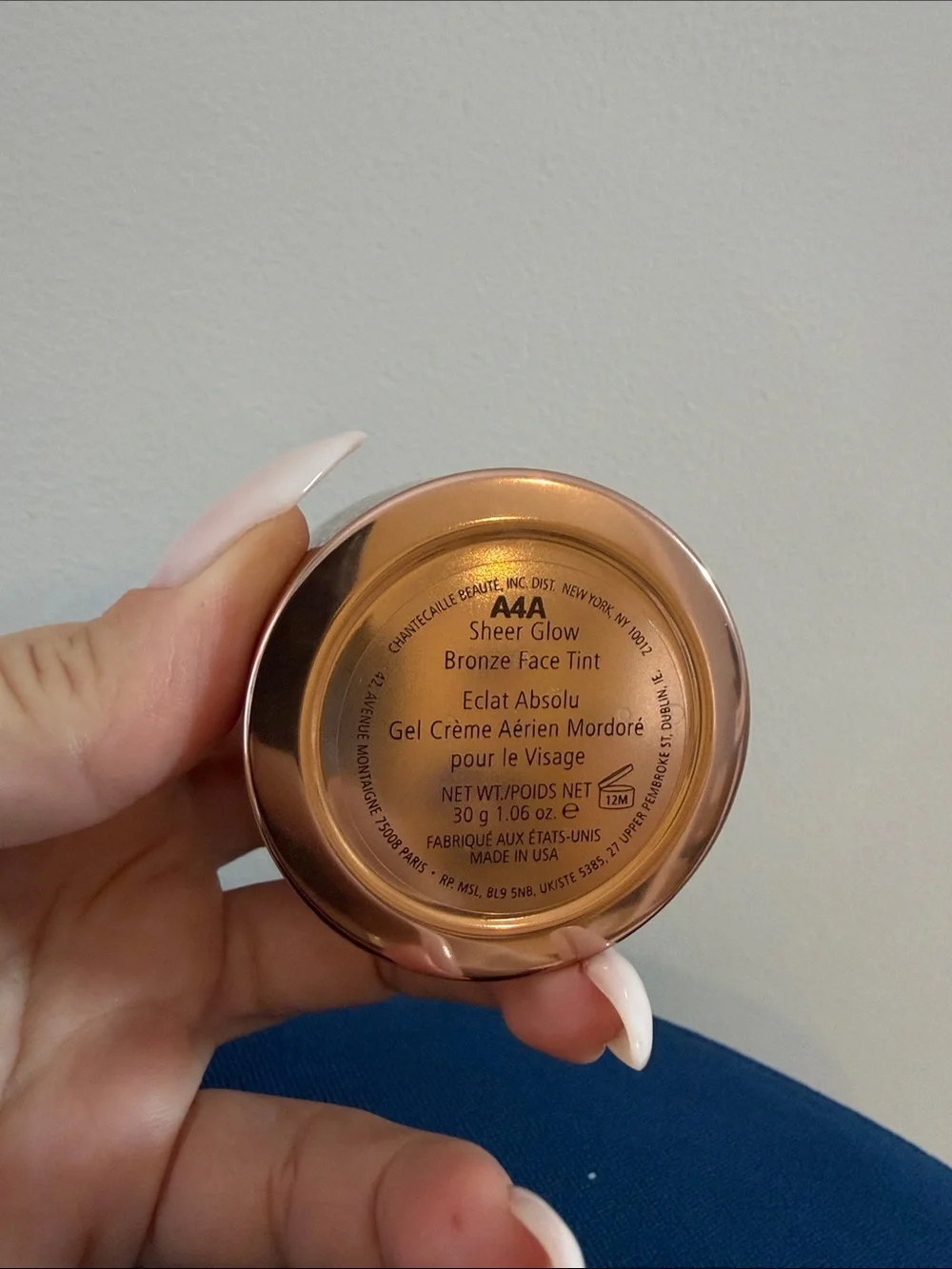 Chantecaille Sheer Glow Bronze Face Tint - Rose Gold and Silver Jar - Picture 2 of 3